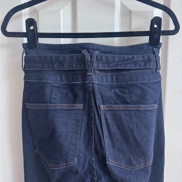 VERONICA BEARD Giselle Belted High-Rise Flared Denim Jeans Size 28 - Picture 6 of 8